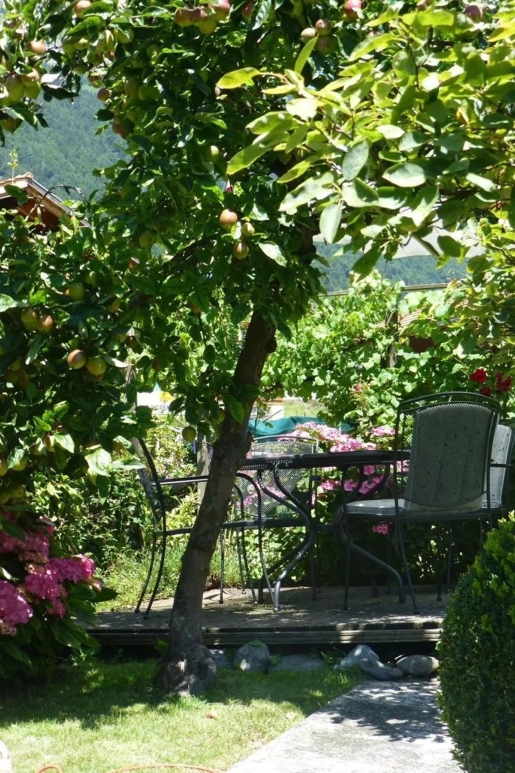 Chalet-Hausteil mit Garten im Dorfkern - Draußen