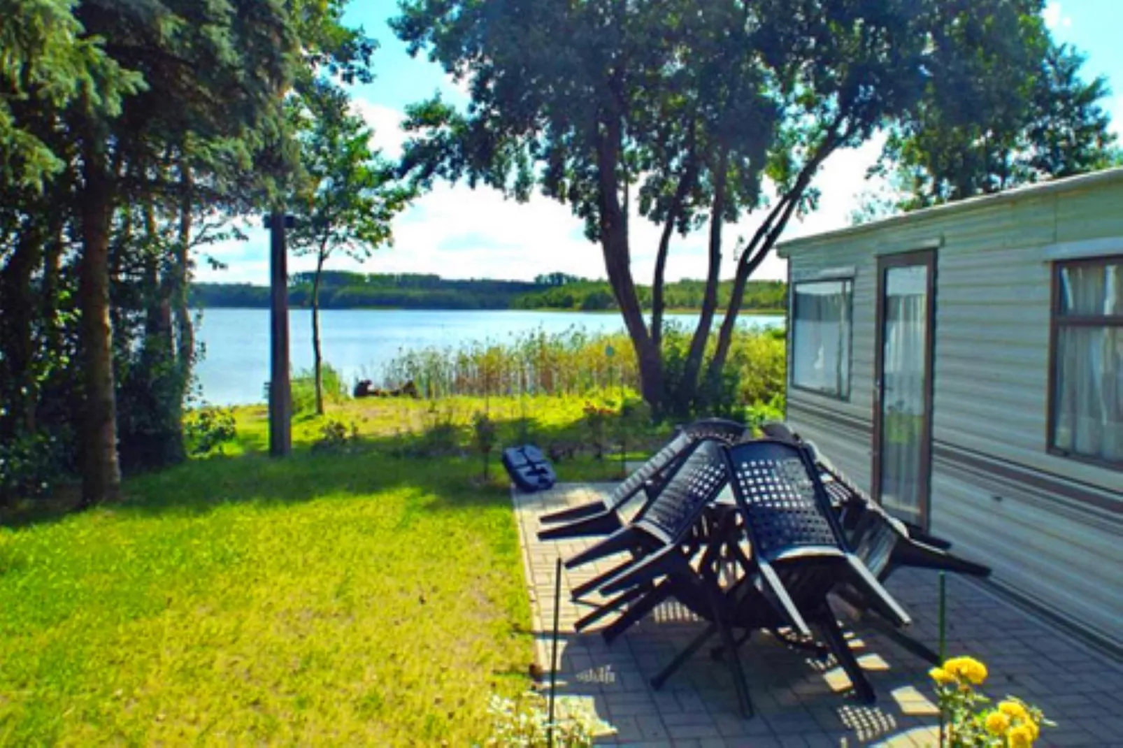 Mobilheim mit 2 Schlafzimmern bis 4 Personen - Terrasse / balcon