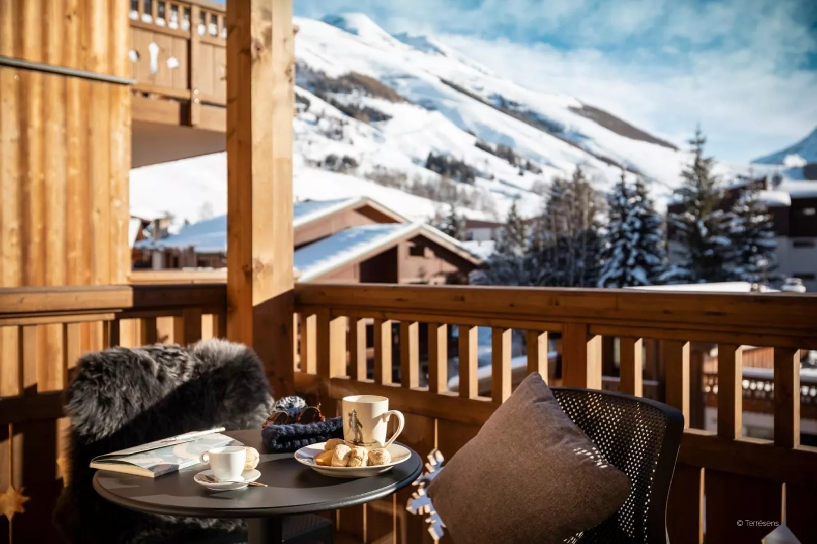 LES DEUX ALPES Neige et Soleil -A40S - Terrasse/Balkon