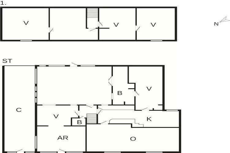 Ringkøbing Townhouse with Spa & Activity Room - Floor plan