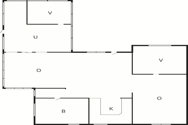 Maison de vacances pour 6 a Rønde - Plan