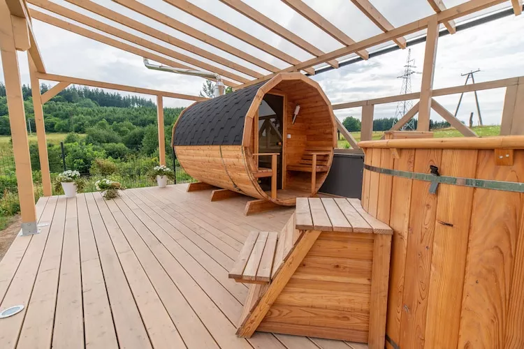 Osada Trzy Siostry domek nr 4 dla 6 osób Duszniki - Sauna