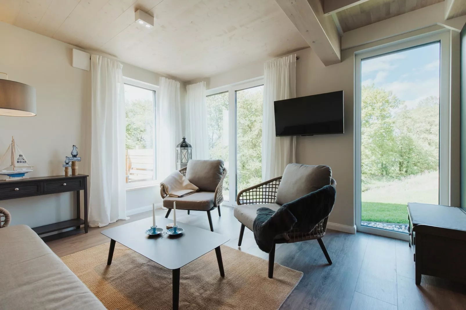 Rügen Resørt Sagard - XXL 2 Doppelhäuser - Wohnzimmer