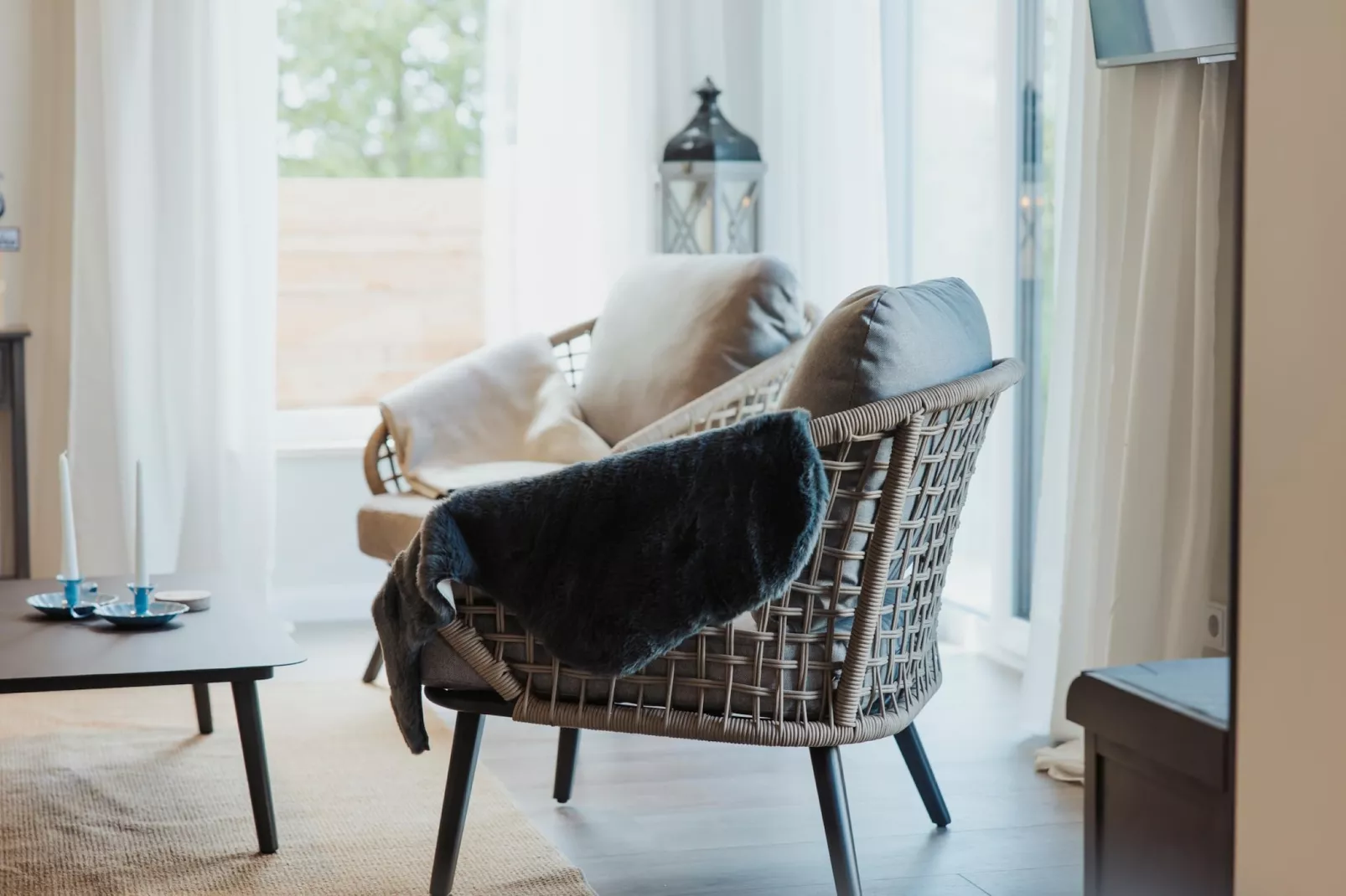 Rügen Resørt Sagard - XXL 2 Doppelhäuser - Wohnzimmer