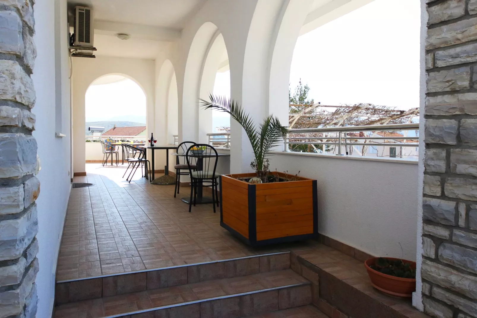 Apartments & Rooms Villa Petra - One Bedroom Apartment with Terrace 1 - Terrace balcony
