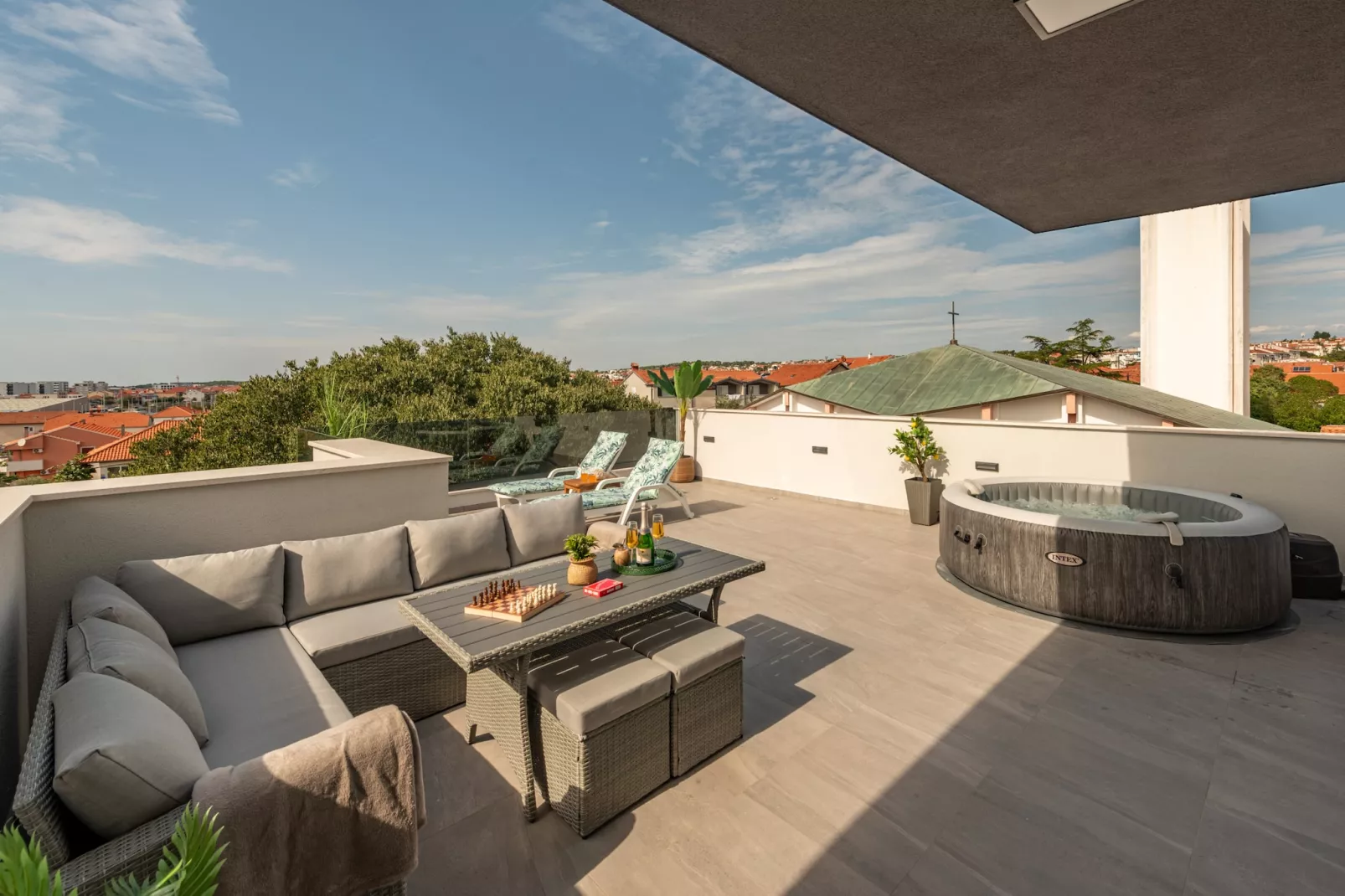 Deluxe apartment Anelle with jacuzzi - Terrasse