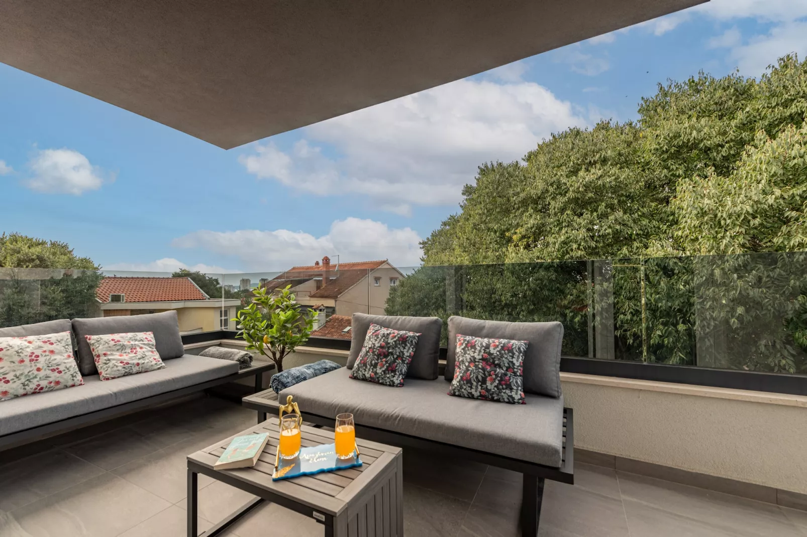 Deluxe apartment Anelle with jacuzzi - Terrasse/Balkon