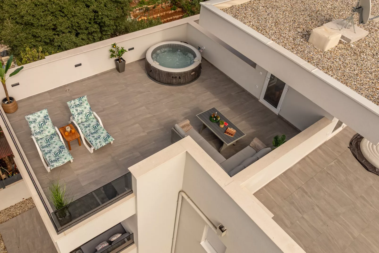 Deluxe apartment Anelle with jacuzzi - Terrasse/Balkon