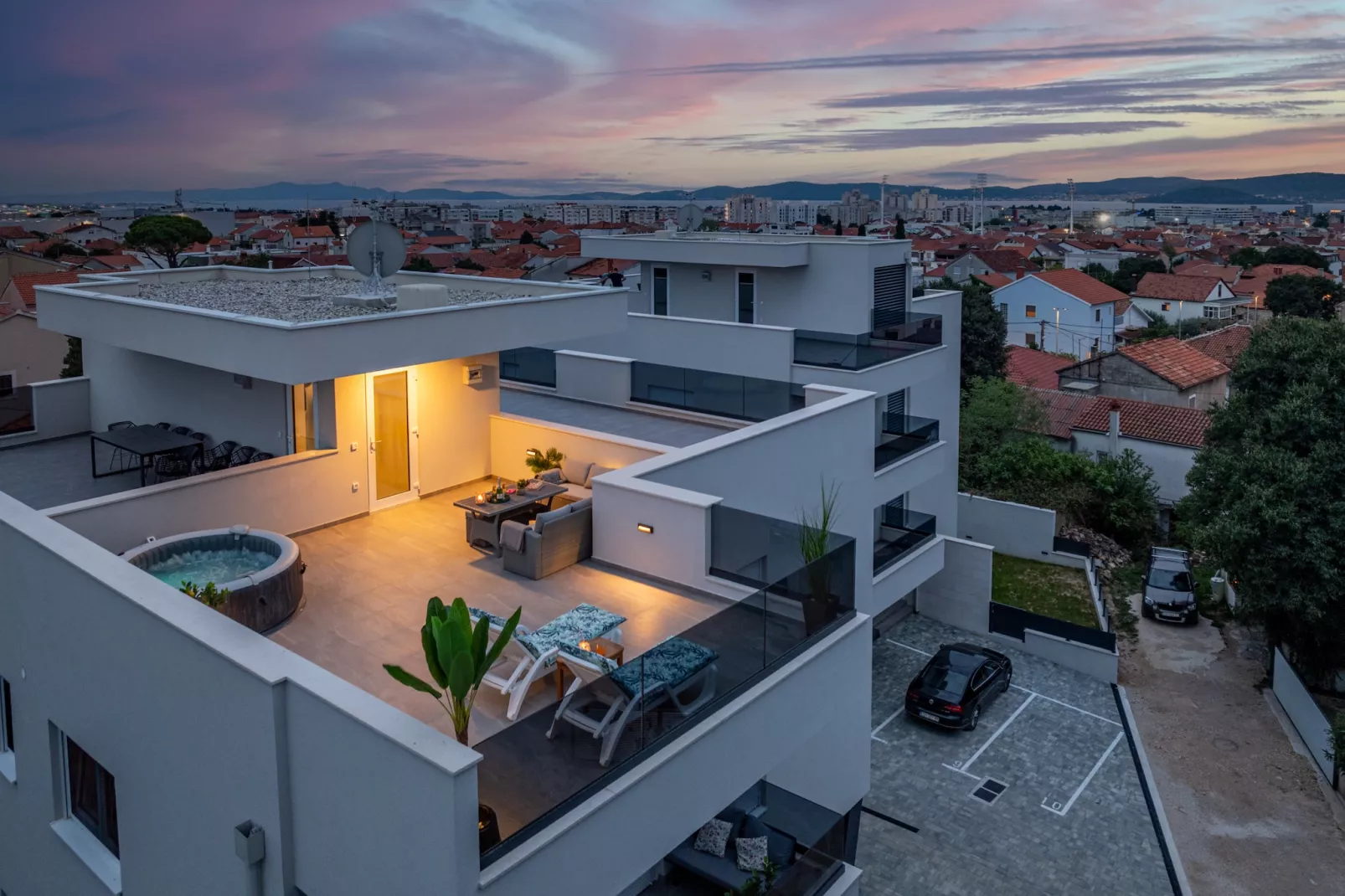 Deluxe apartment Anelle with jacuzzi - Terrasse/Balkon