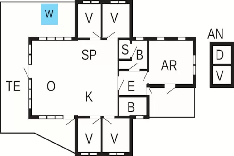 Maison de vacances pour 14 a Læsø - Plan