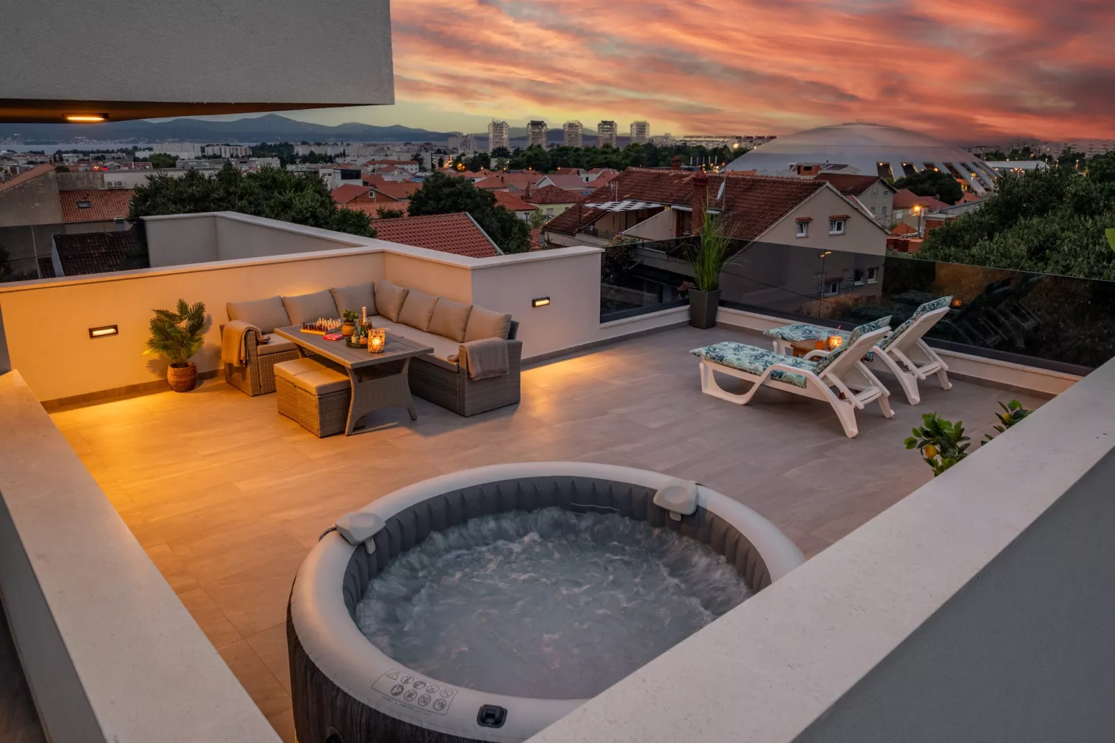 Deluxe apartment Anelle with jacuzzi - Terrasse