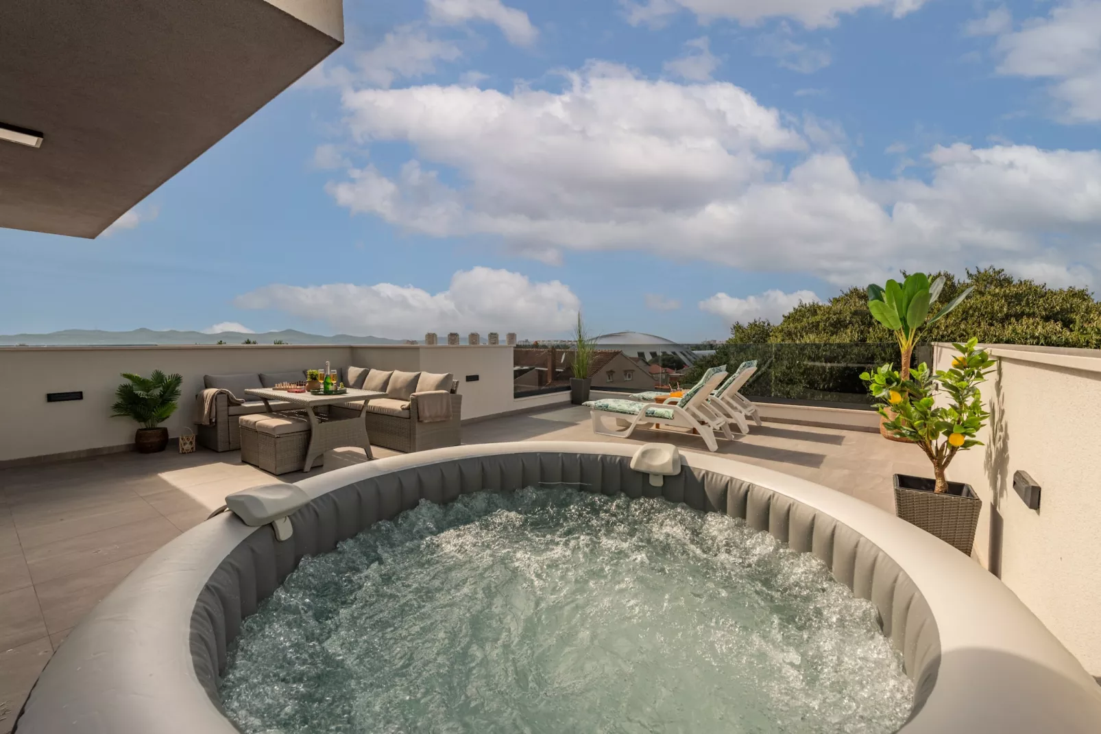 Deluxe apartment Anelle with jacuzzi - Terrasse