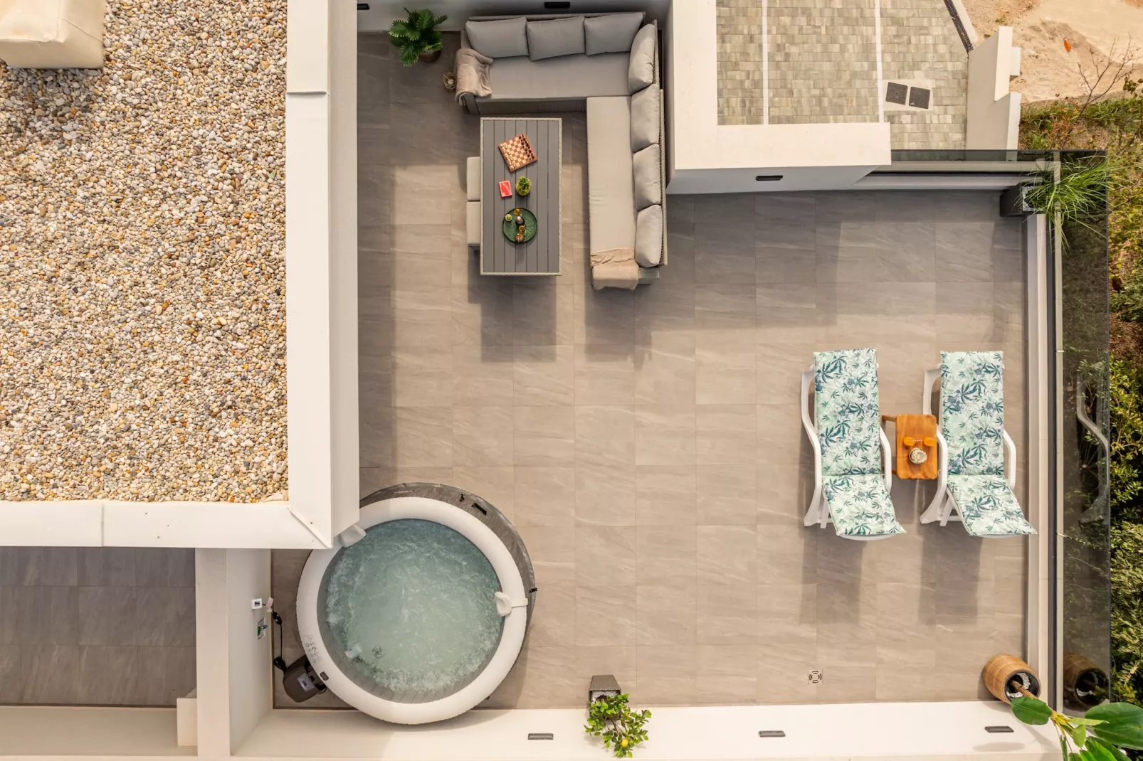 Deluxe apartment Anelle with jacuzzi - Terrasse