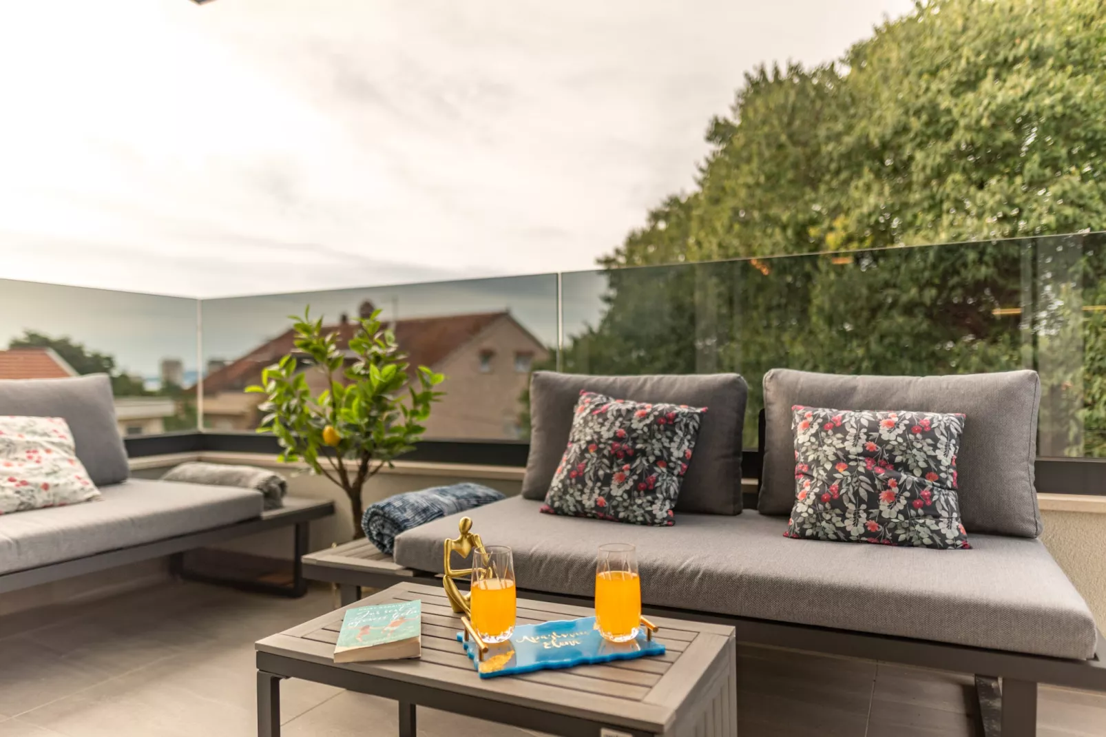 Deluxe apartment Anelle with jacuzzi - Terrasse