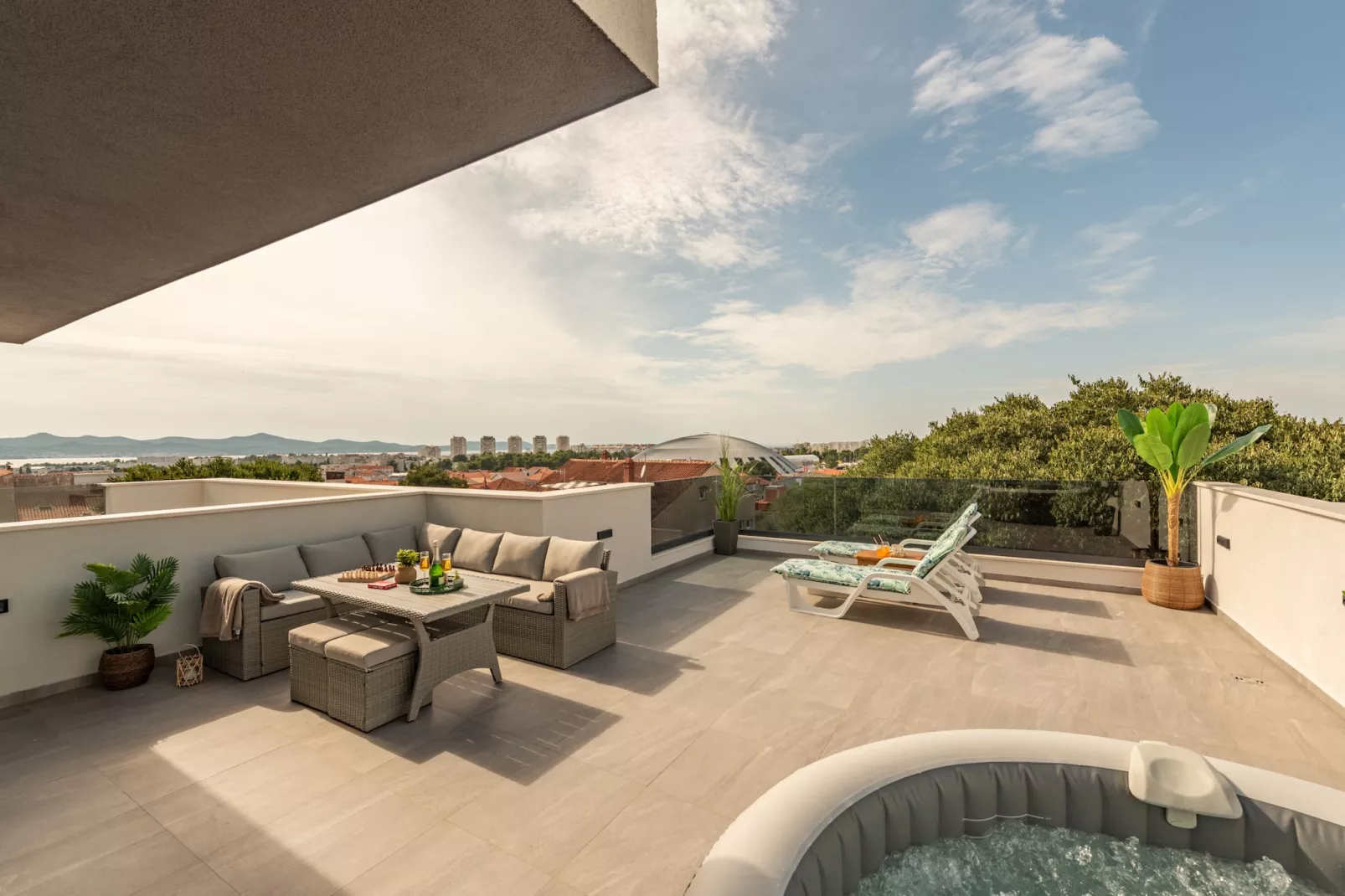 Deluxe apartment Anelle with jacuzzi - Terrasse