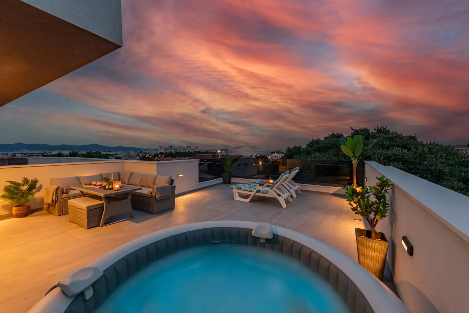 Deluxe apartment Anelle with jacuzzi - Terrasse