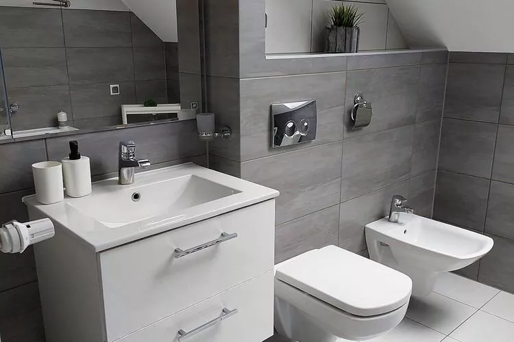 Komfortowy apartament z basenem i ogrodem dla 6 osób w Stepniczce-Bathroom
