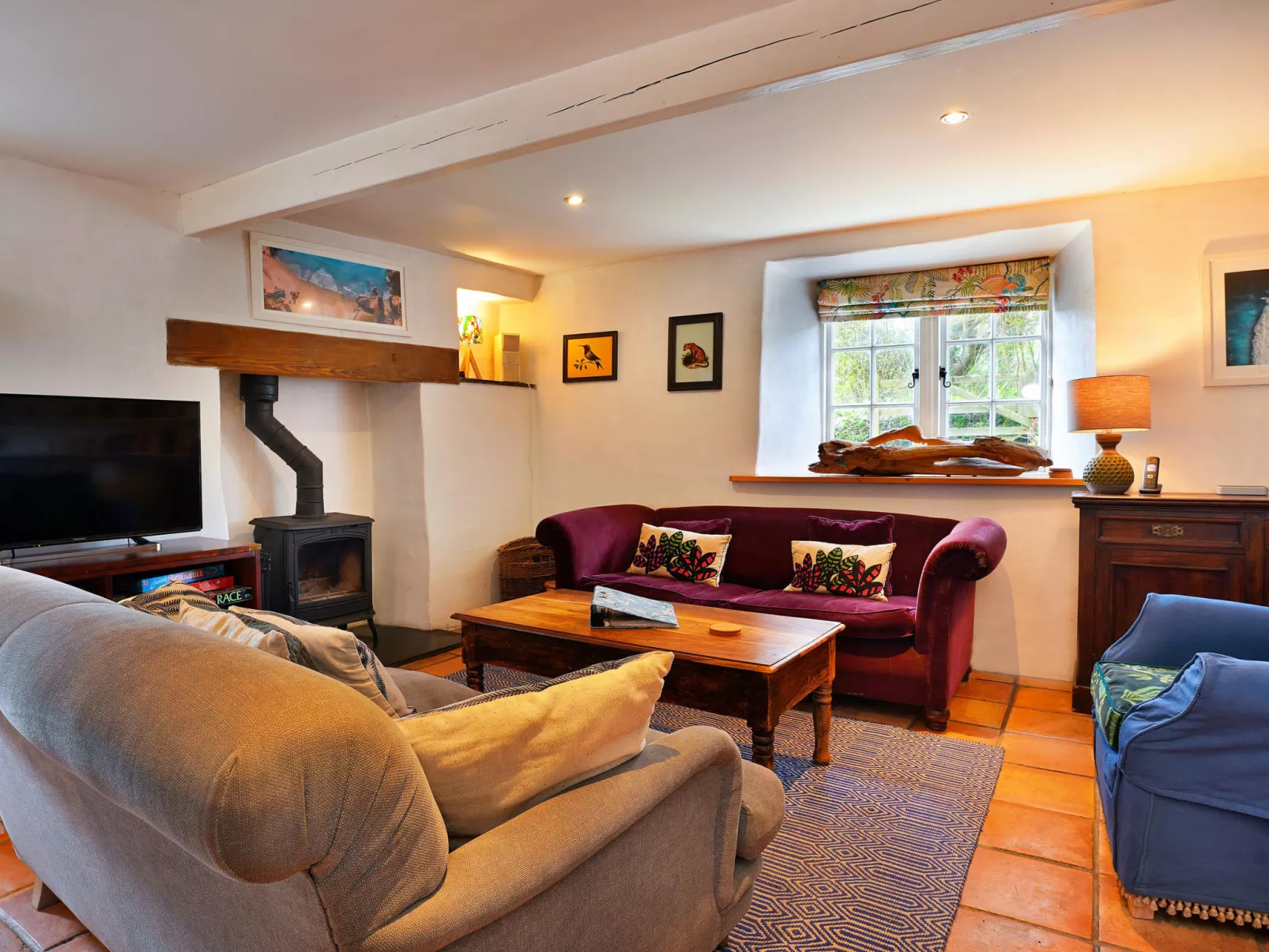 Porthcothan Mill Cottage - Drinnen