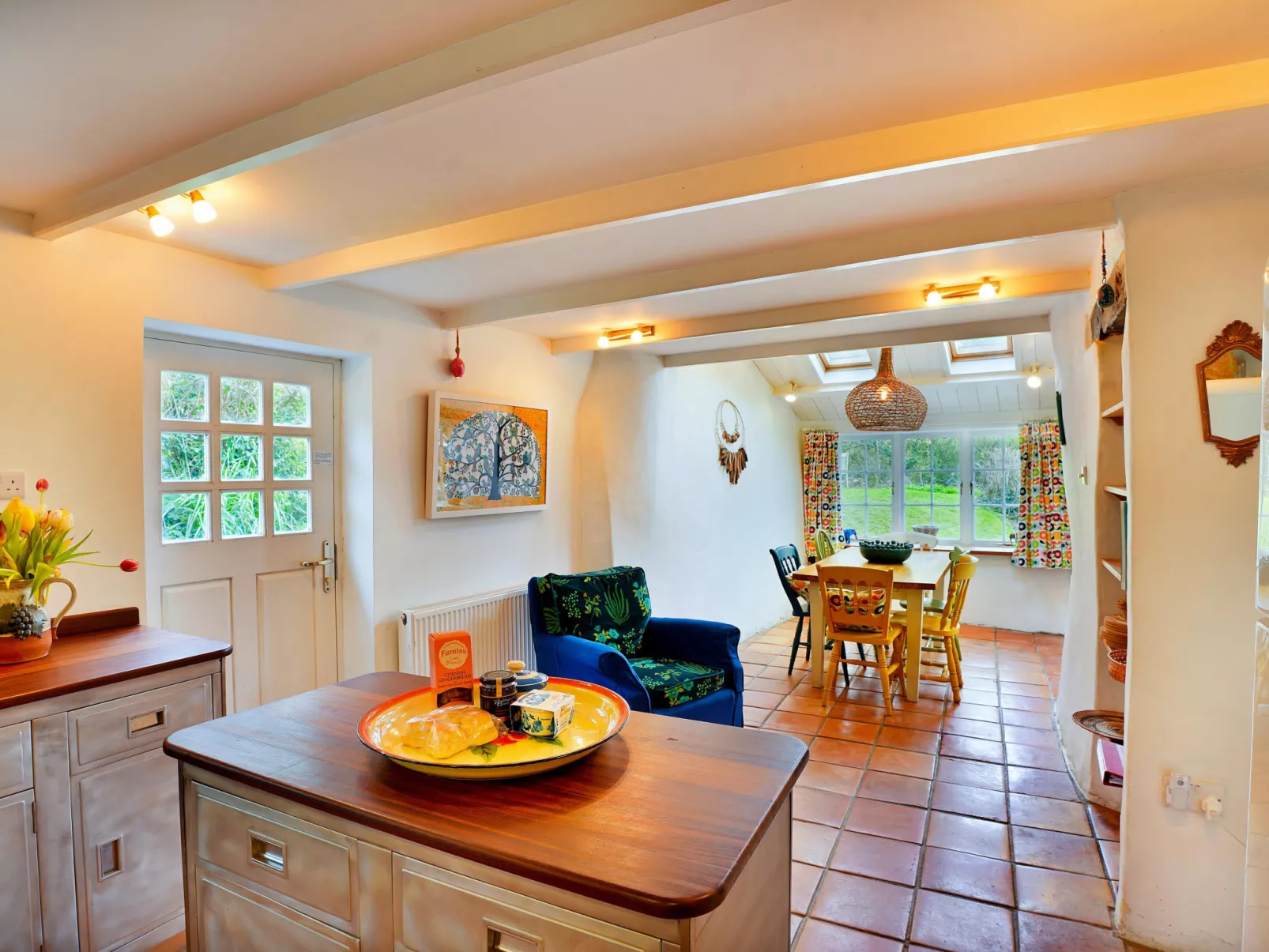 Porthcothan Mill Cottage - Drinnen