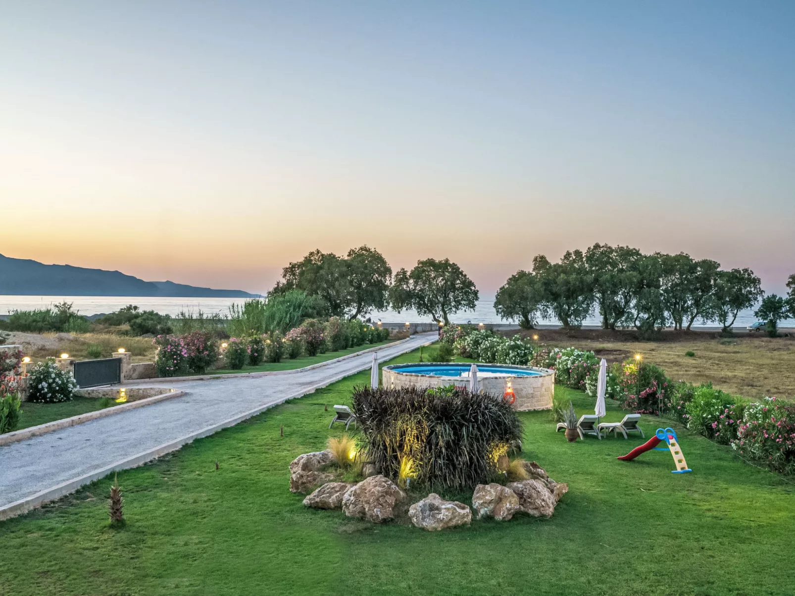 Neue Strandvilla SixStars in Chania, mit Sauna - Dehors