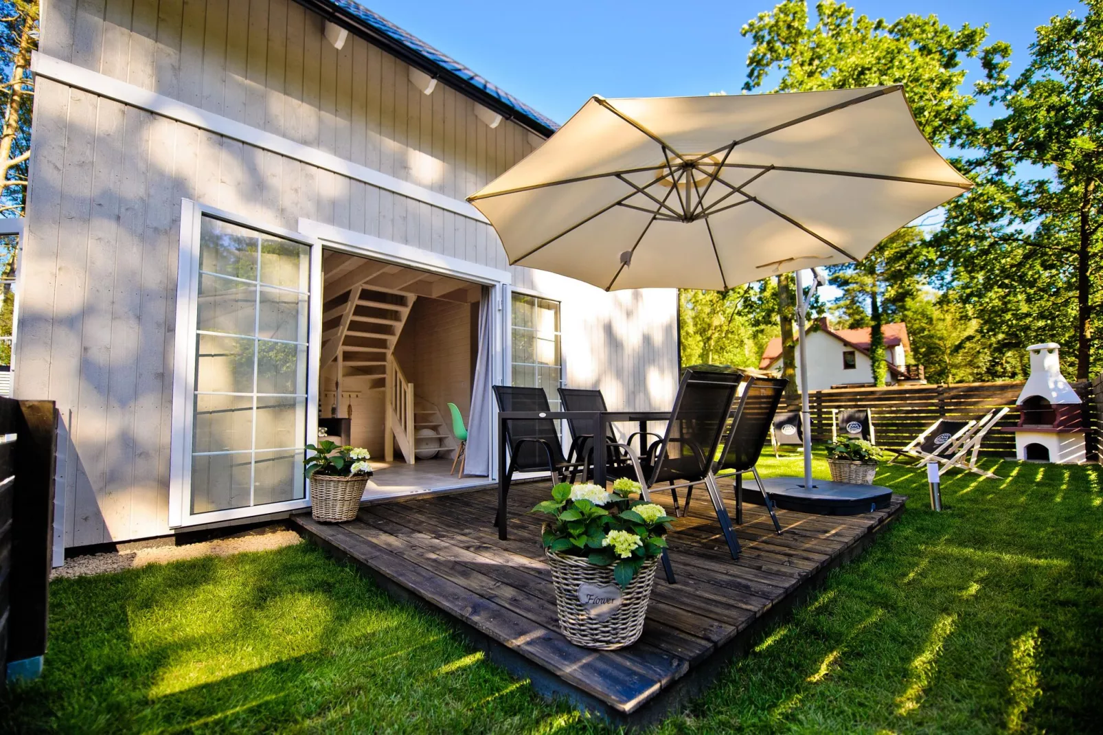 Domki na Brackiej Pobierowo - PREMIUM dla max 6 os-Terrace balcony
