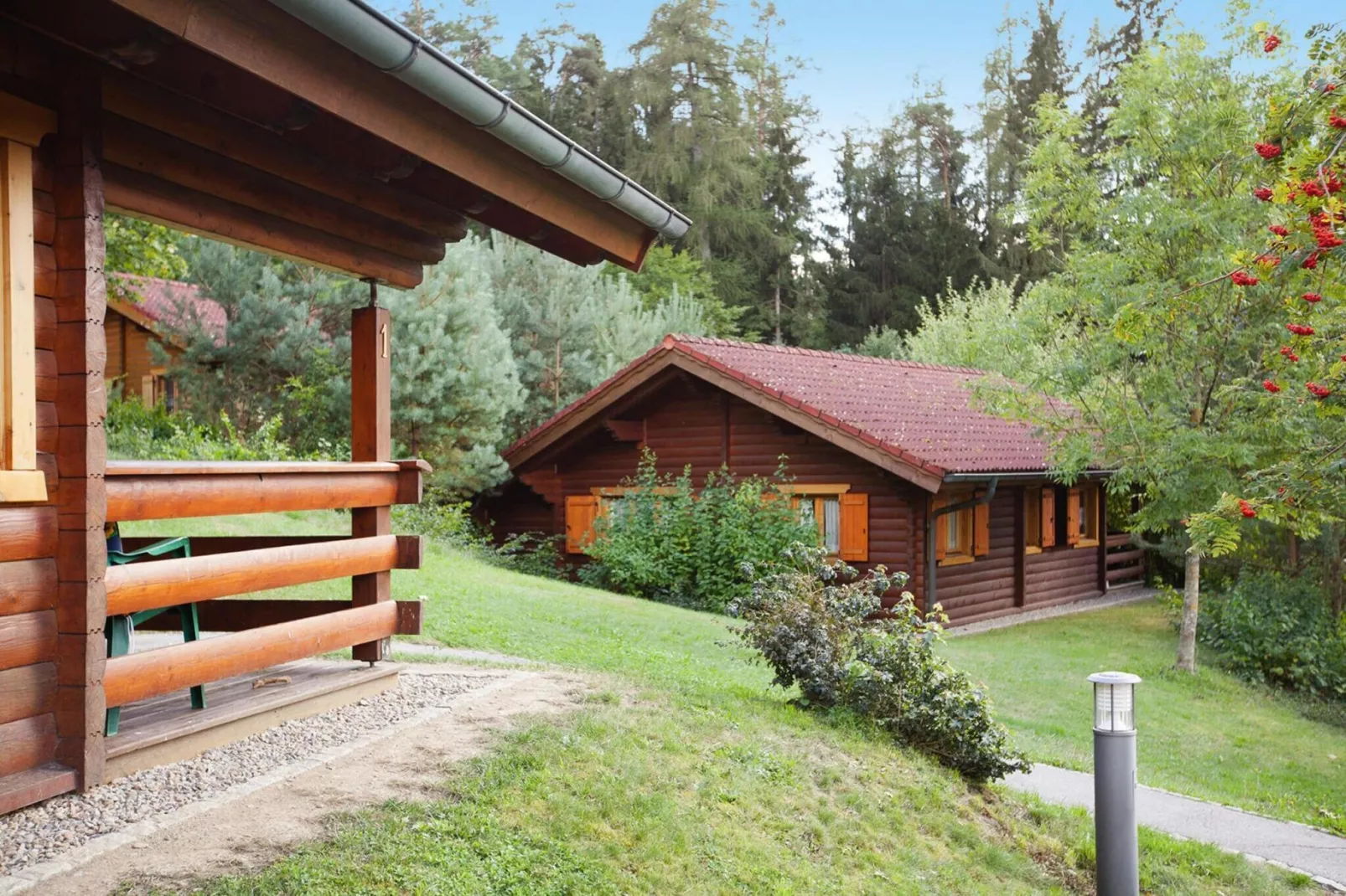 Blockhaus Stamsried-Typ A - Exterior in summer