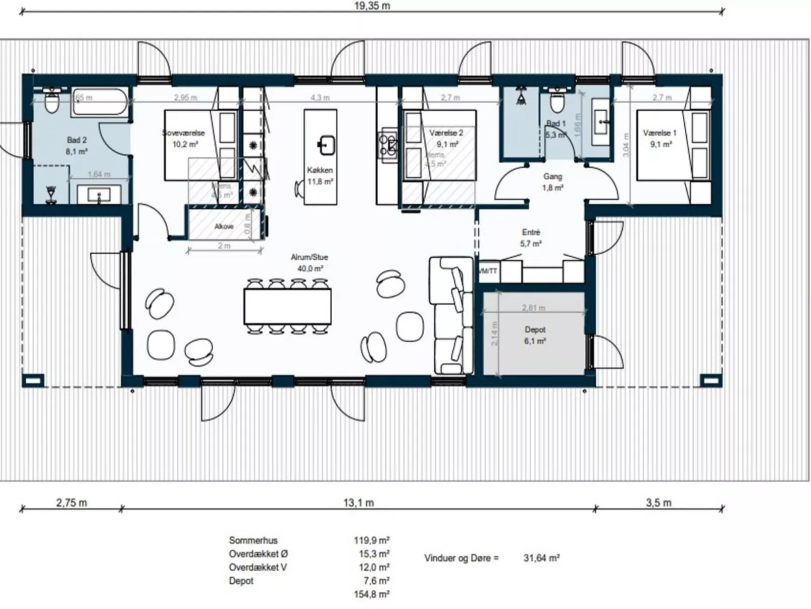 "Adna" - 1.4km from the sea - Inside