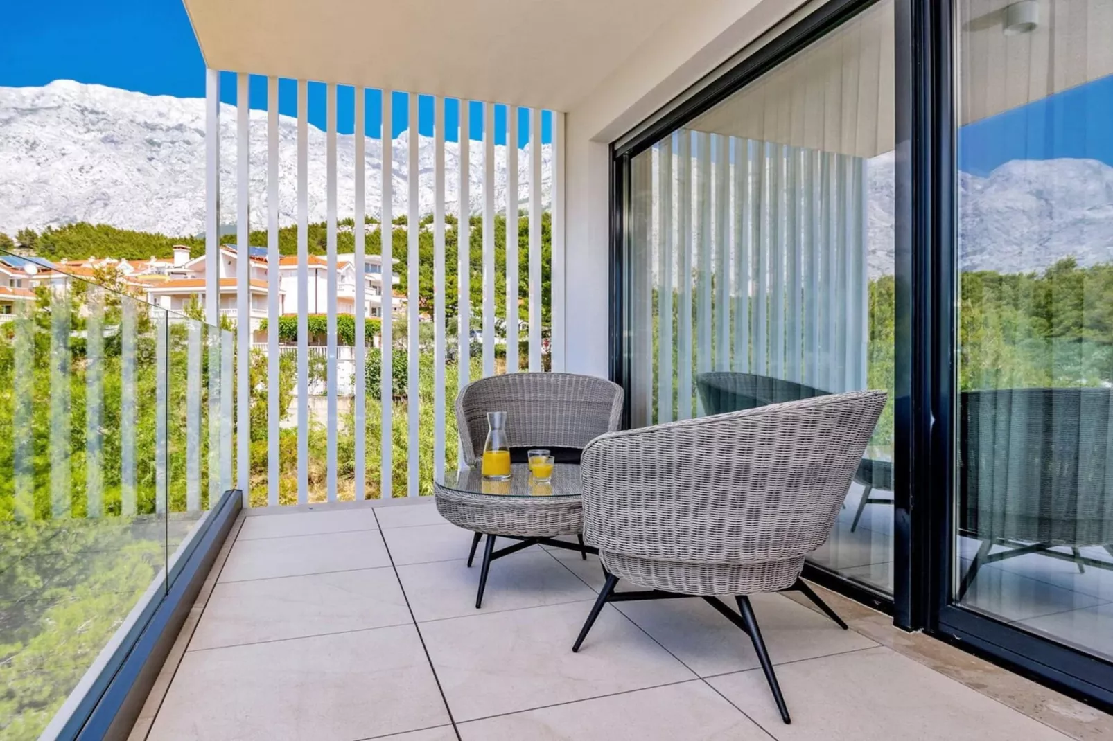 Luxury Villa Delight II – Promajna, Heated Pool - Terrace balcony