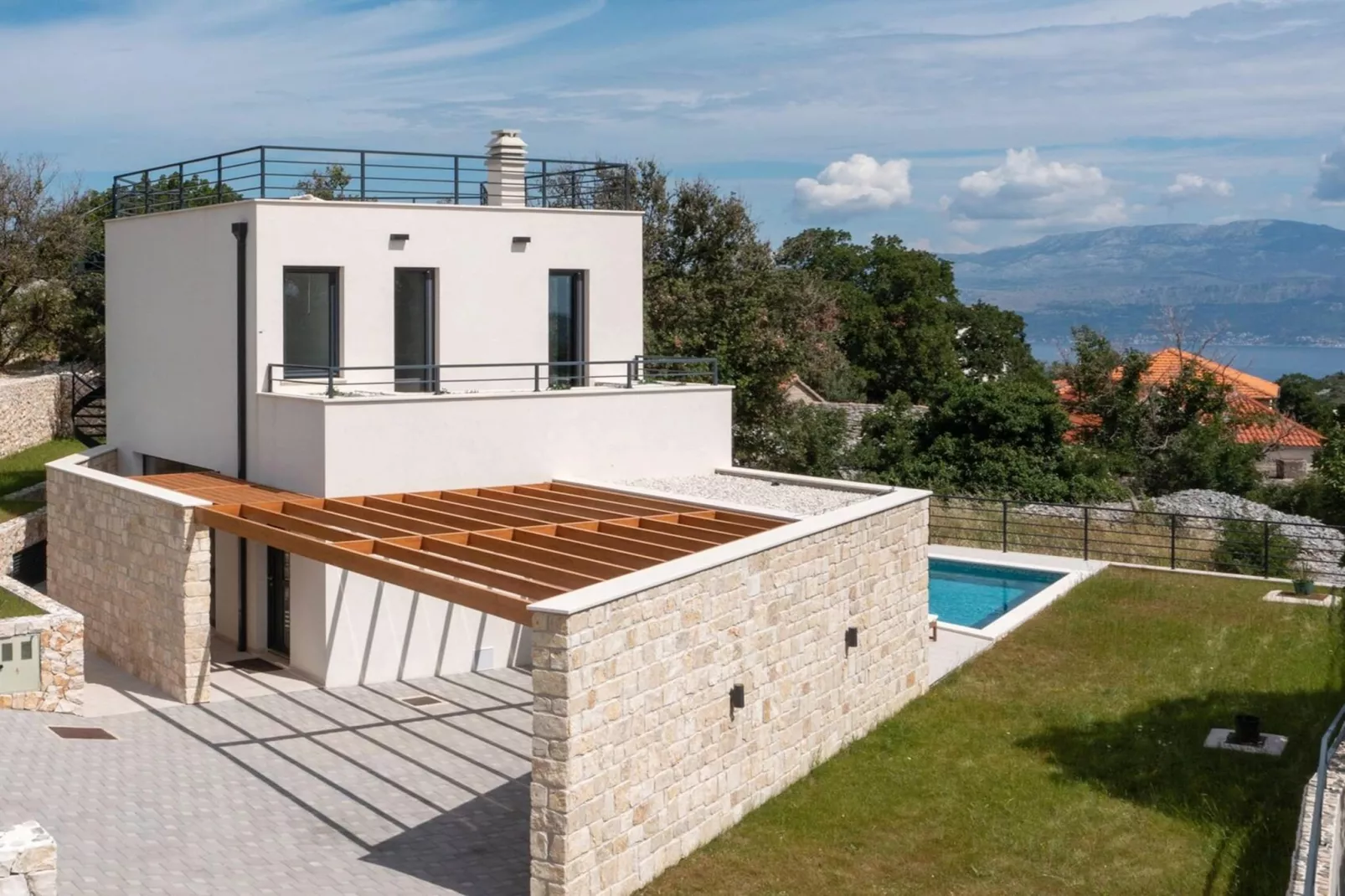 Luxury Villa Soleia Skrip with Private Pool - Extérieur été