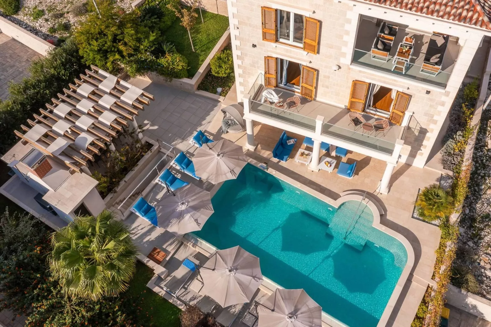 Luxury Seafront Villa Castello Rogoznica with Pool - Exterior in summer