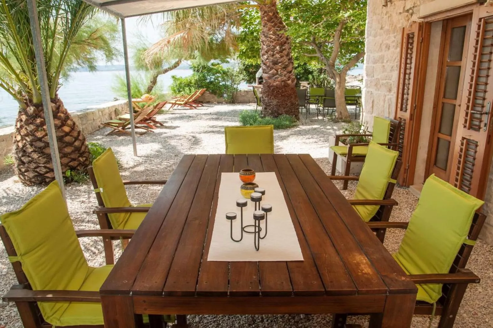 Luxury Seafront Villa Mare Orebic with Pool - Terrasse/Balkon