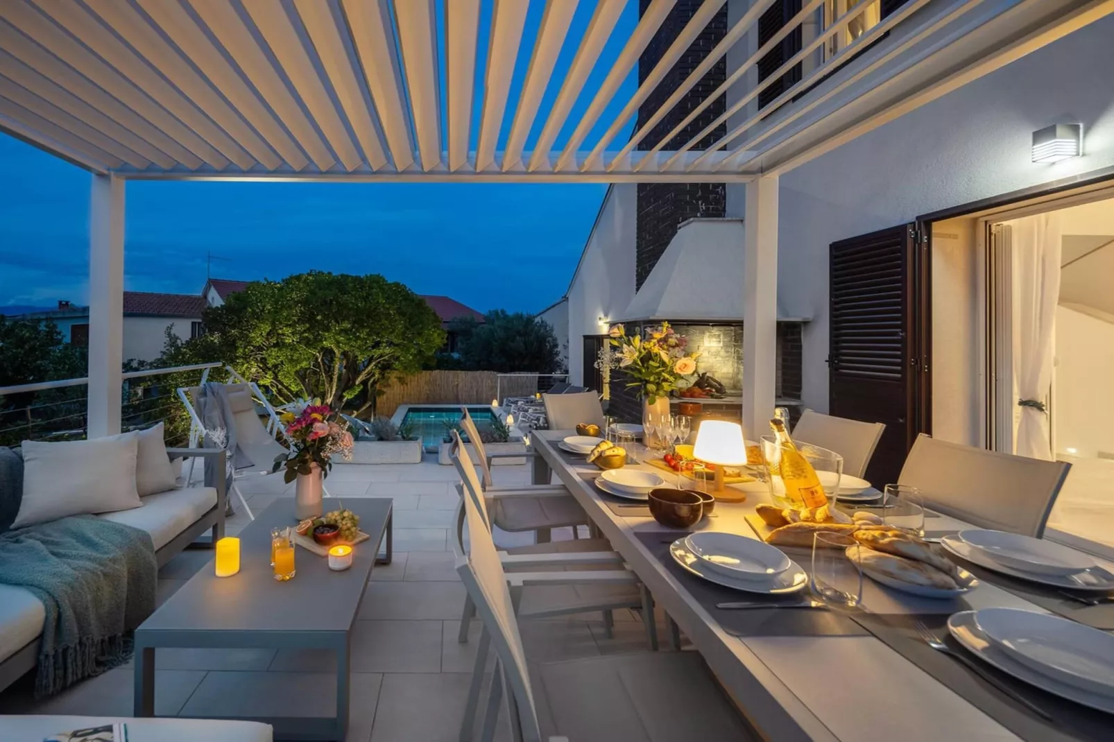 Luxury Villa Mila Supetar with Pool in the Center - Terrace balcony