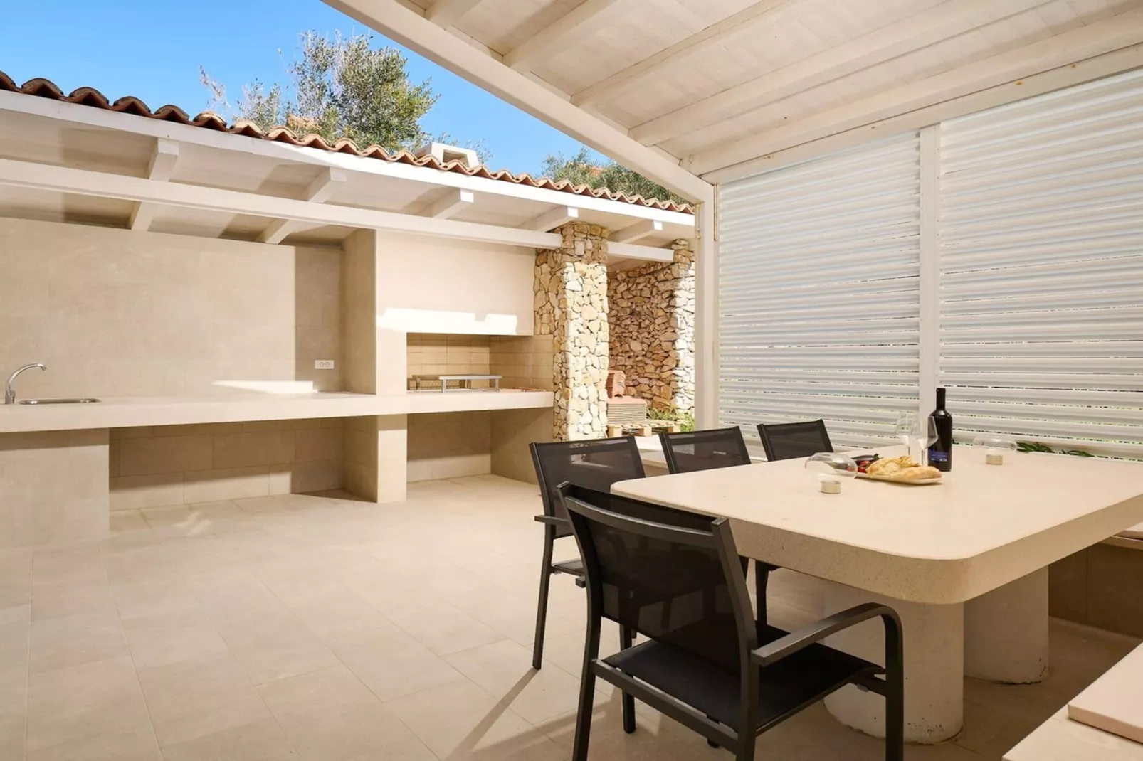 Luxury Seafront Villa Casa Familija Brac with Pool - Terrasse / balcon