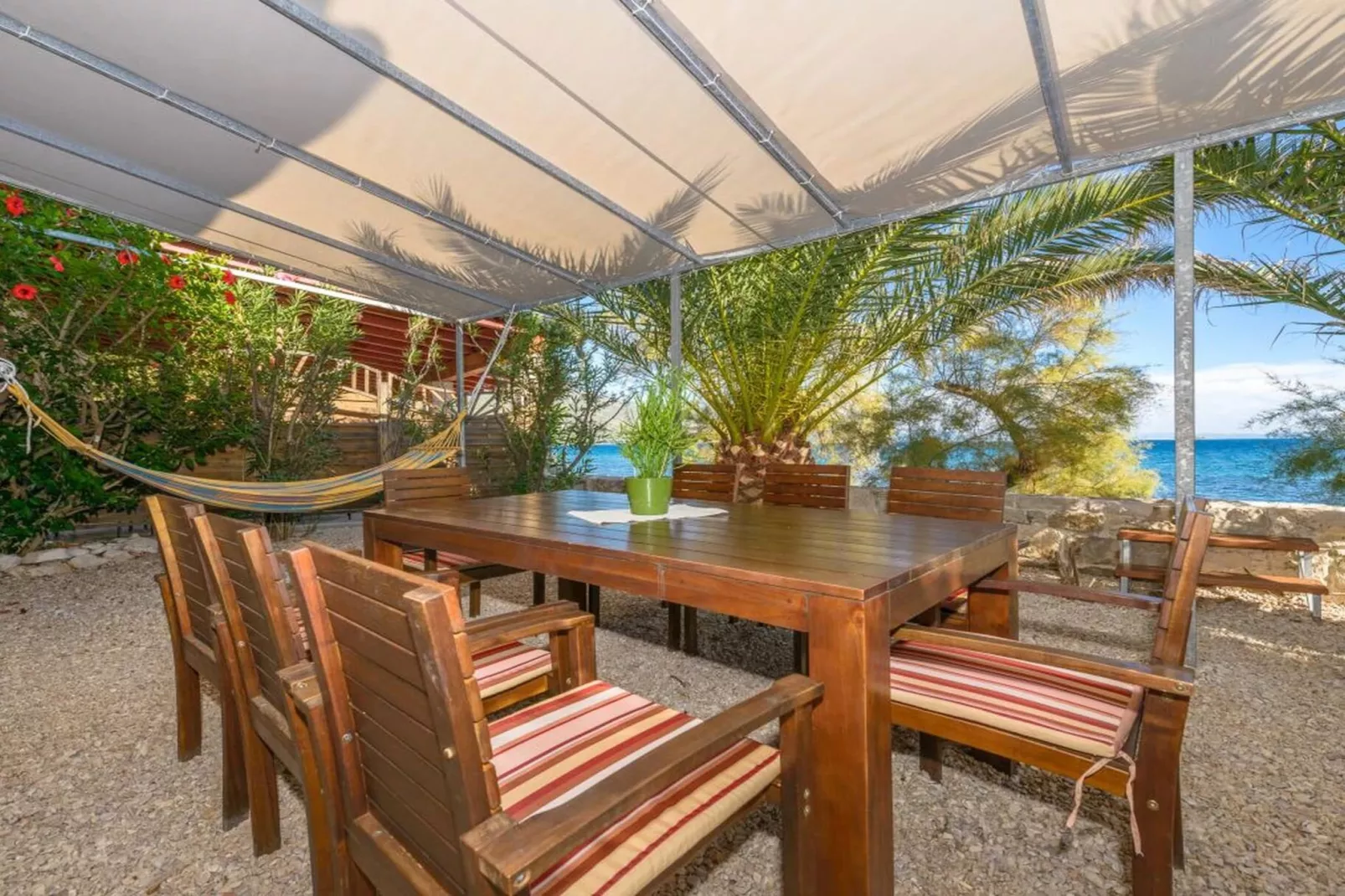 Luxury Seafront Villa Mare Orebic with Pool - Terrasse/Balkon