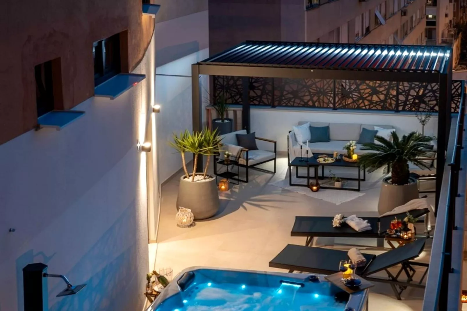 Luxury Apartment Silvery Split with Sauna, Jacuzzi - Terrasse / balcon