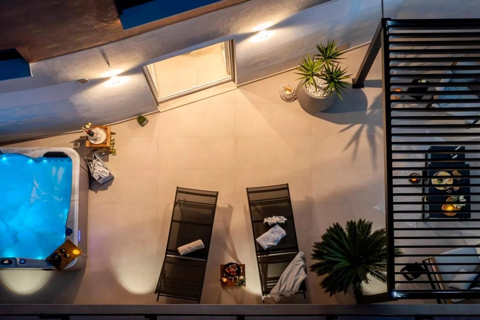 Luxury Apartment Silvery Split with Sauna, Jacuzzi - Terrasse / balcon