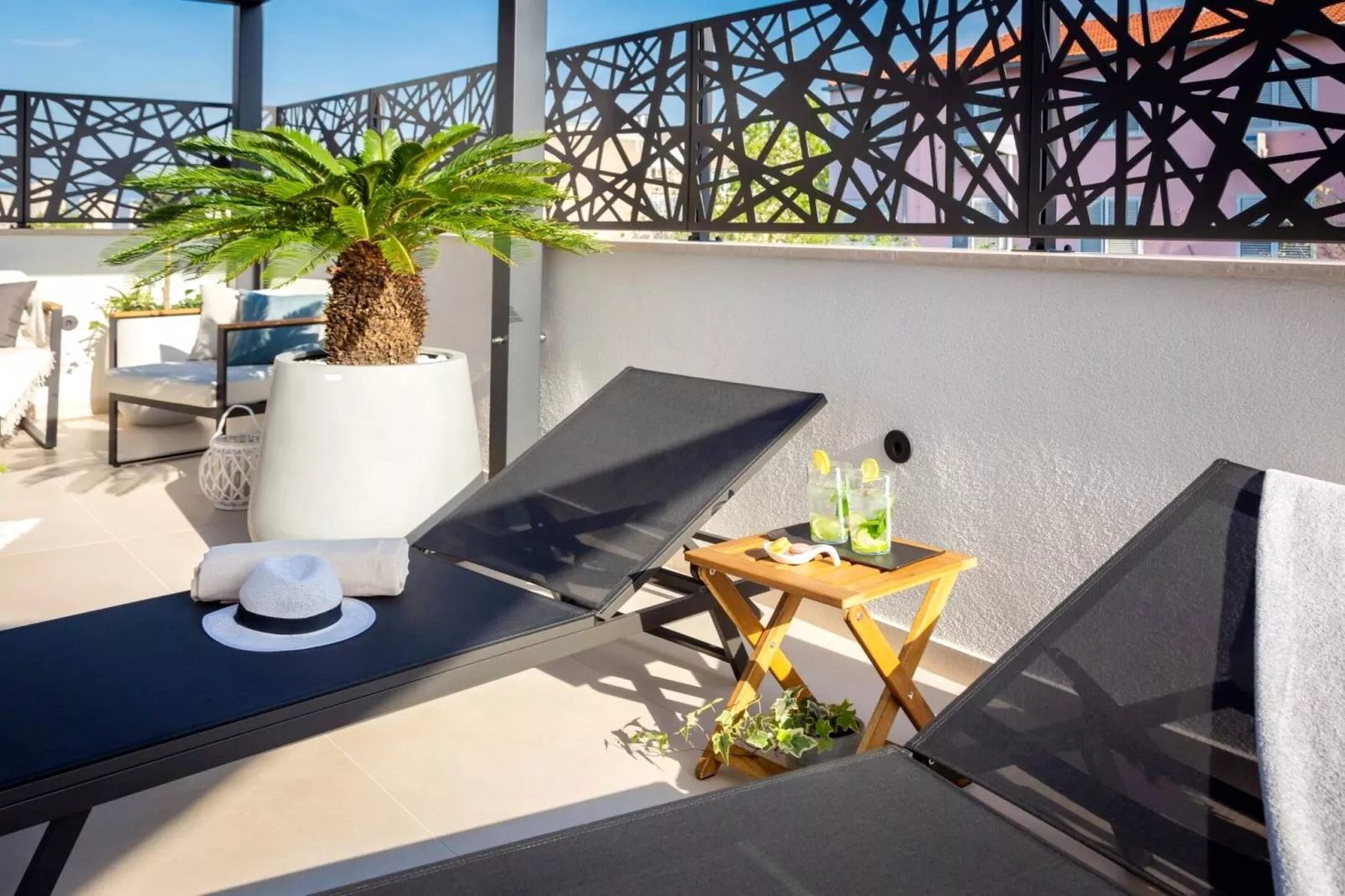 Luxury Apartment Silvery Split with Sauna, Jacuzzi - Terrasse / balcon