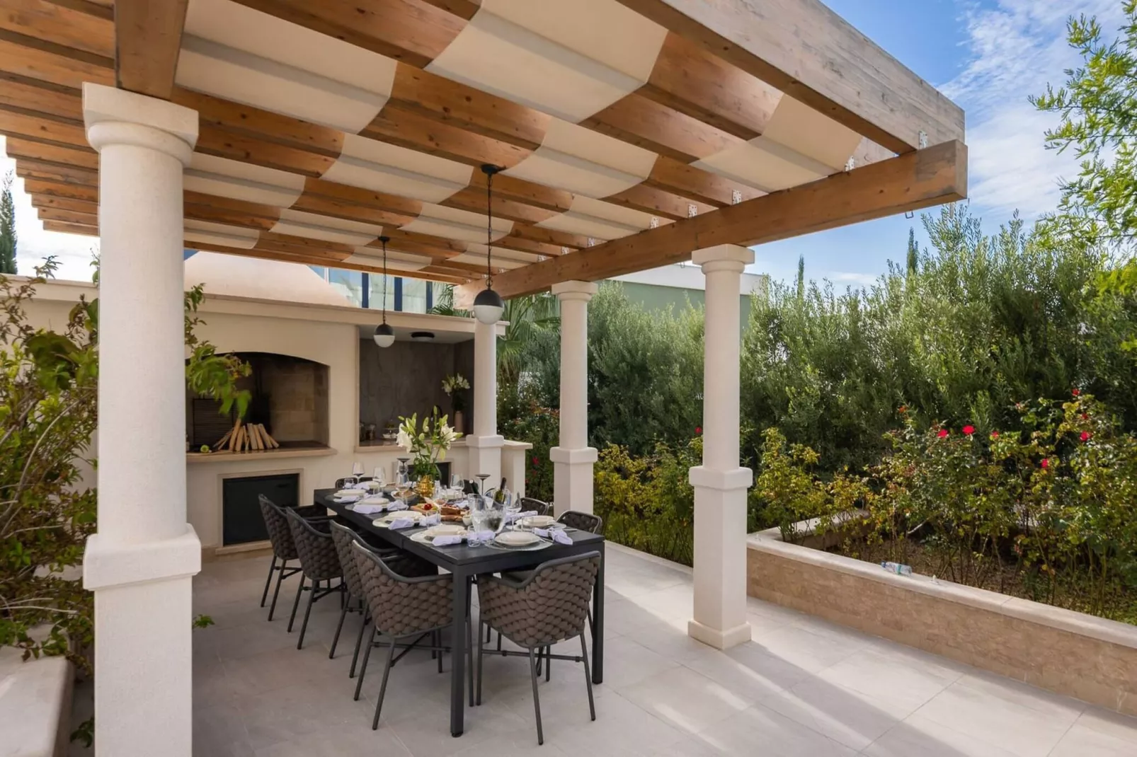 Luxury Seafront Villa Castello Rogoznica with Pool - Terrace balcony