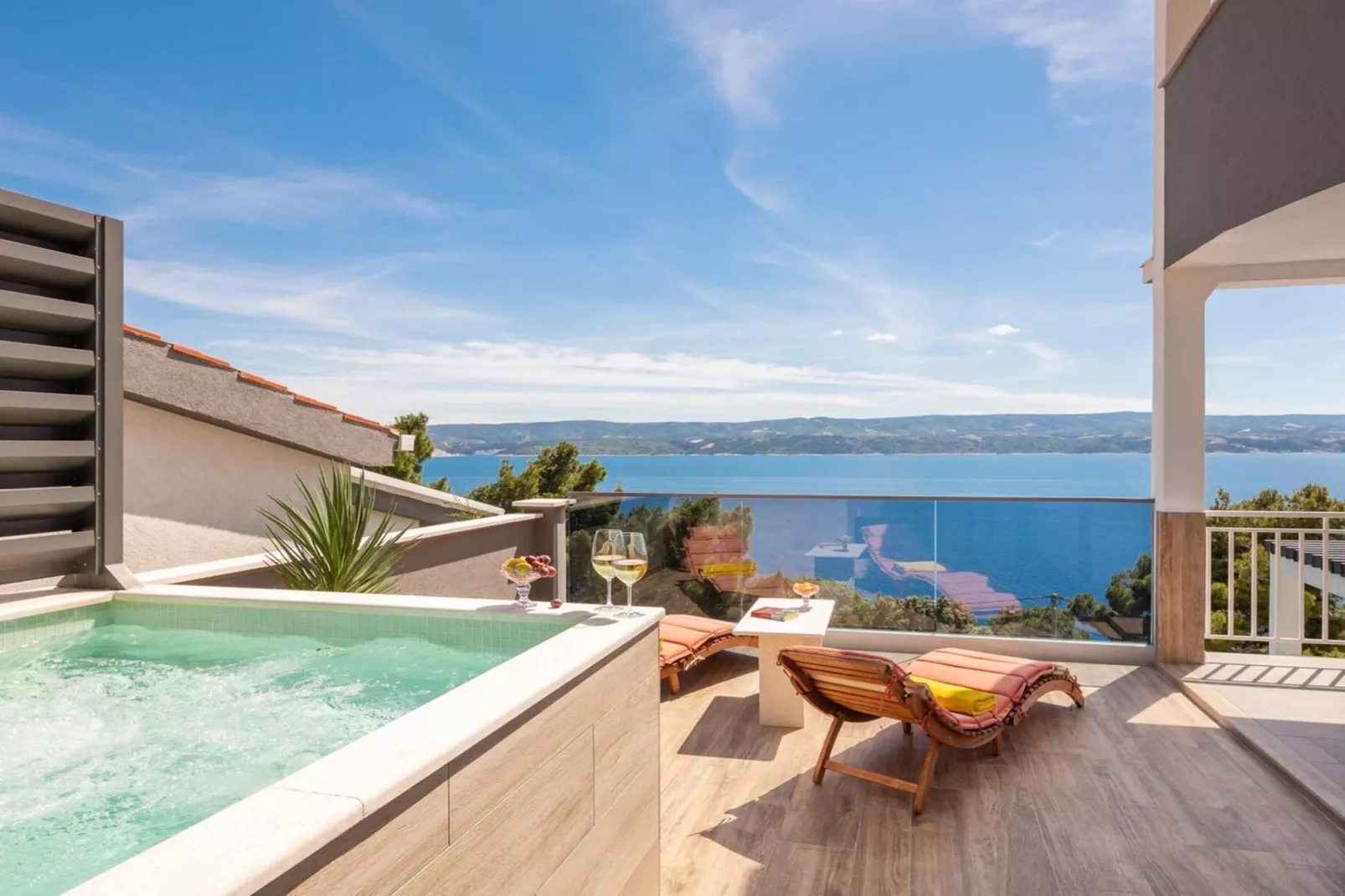 Luxury Villa Holiday Residence Omis w/ Heated Pool - Terrace balcony