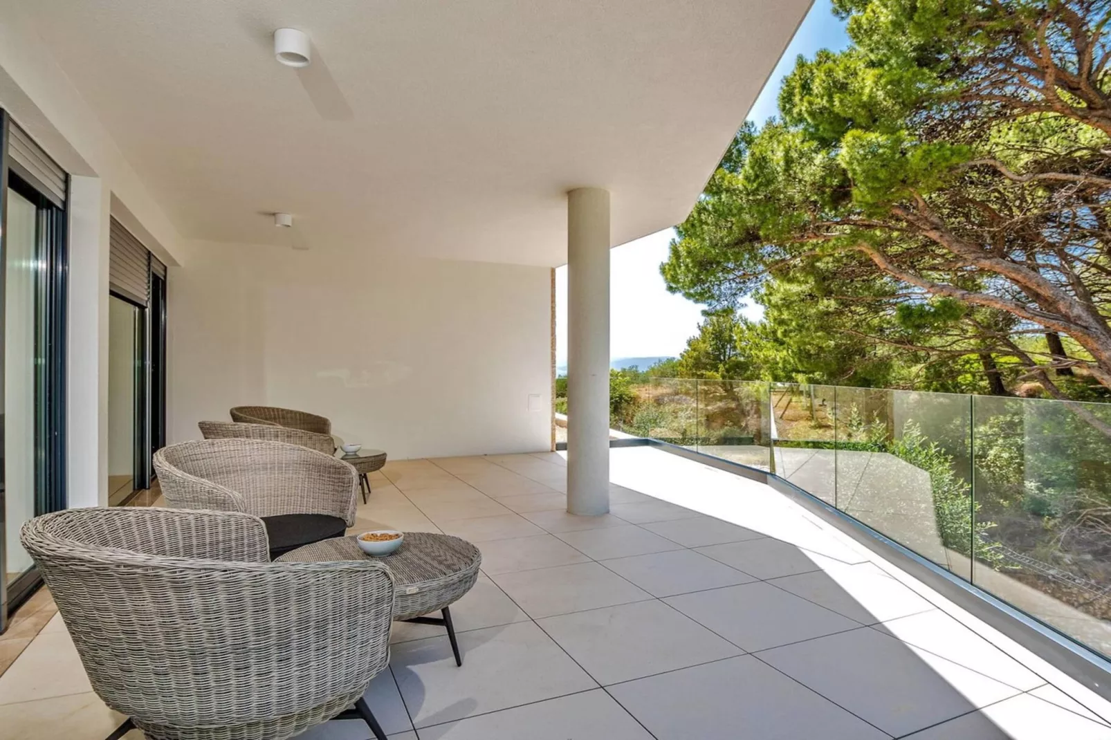 Luxury Villa Delight II – Promajna, Heated Pool - Terrace balcony