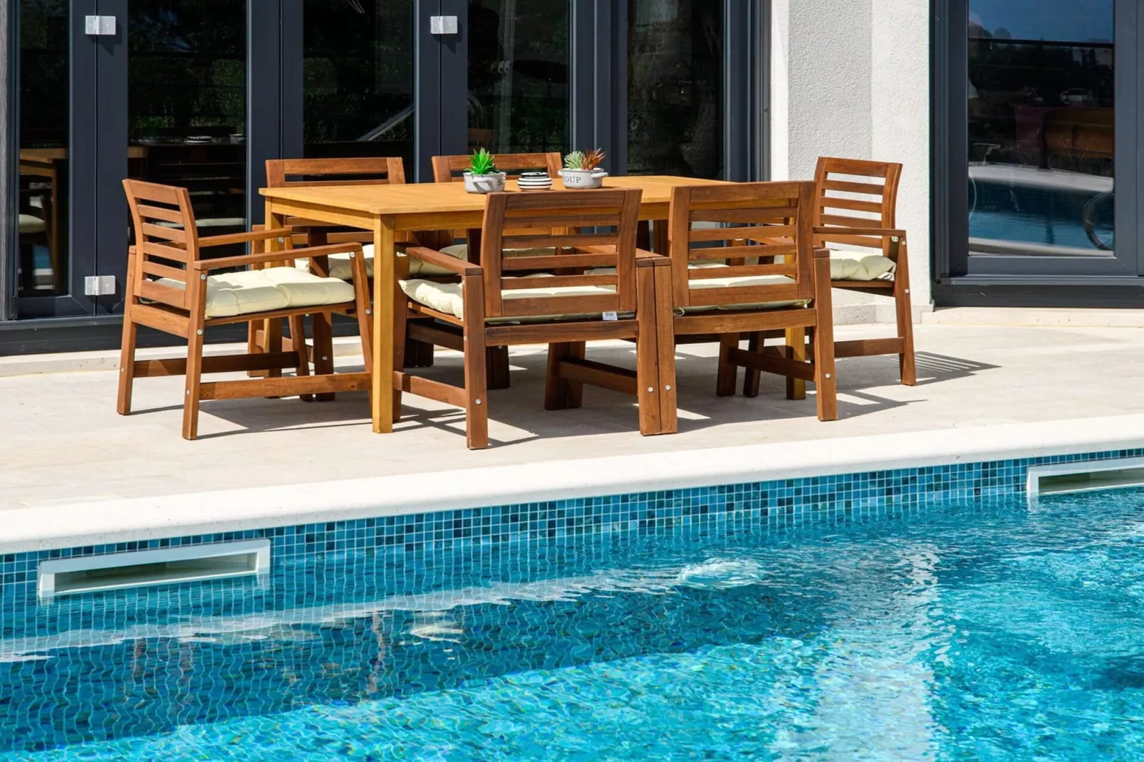 Luxury Villa Soleia Skrip with Private Pool - Terrasse / balcon