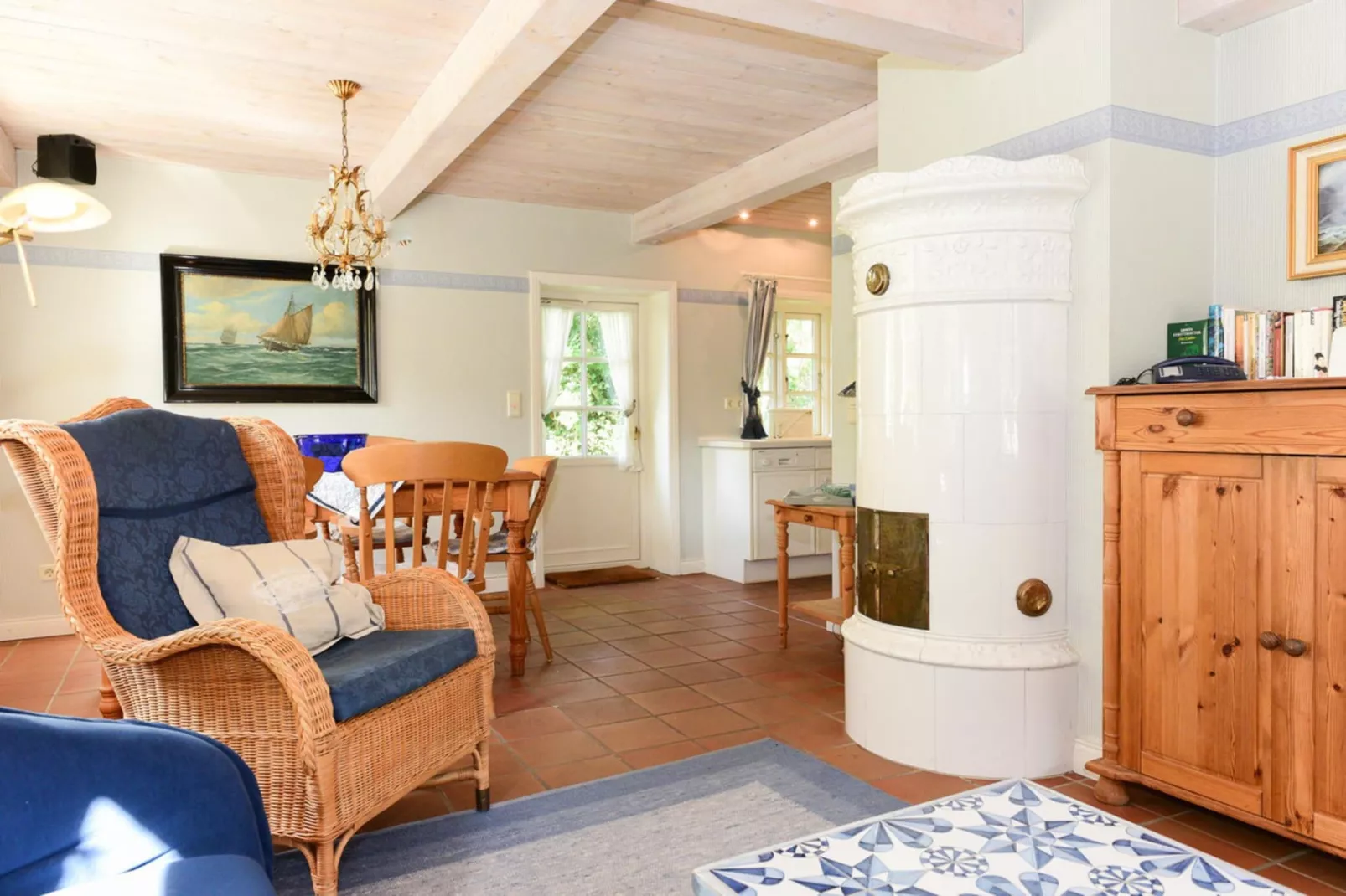 Doppelhaus in Oldsum auf Föhr-Haus 1 - Wohnzimmer