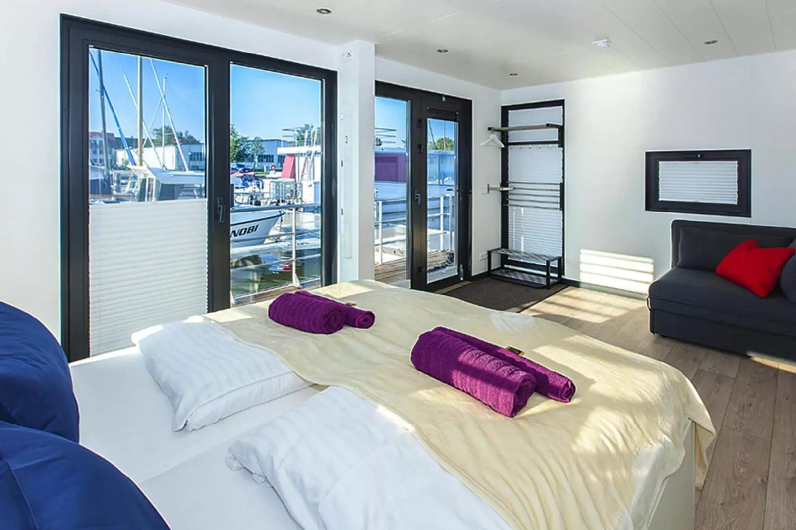 Houseboat Floating Houses Blue Active, Ribnitz-Damgarten-Blue Active - Bedroom