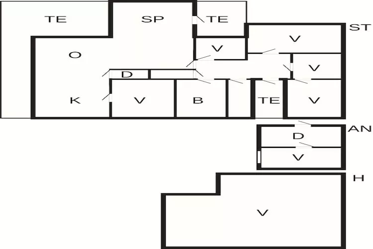 Maison de vacances pour 12 a Skare-By Traum - Plan