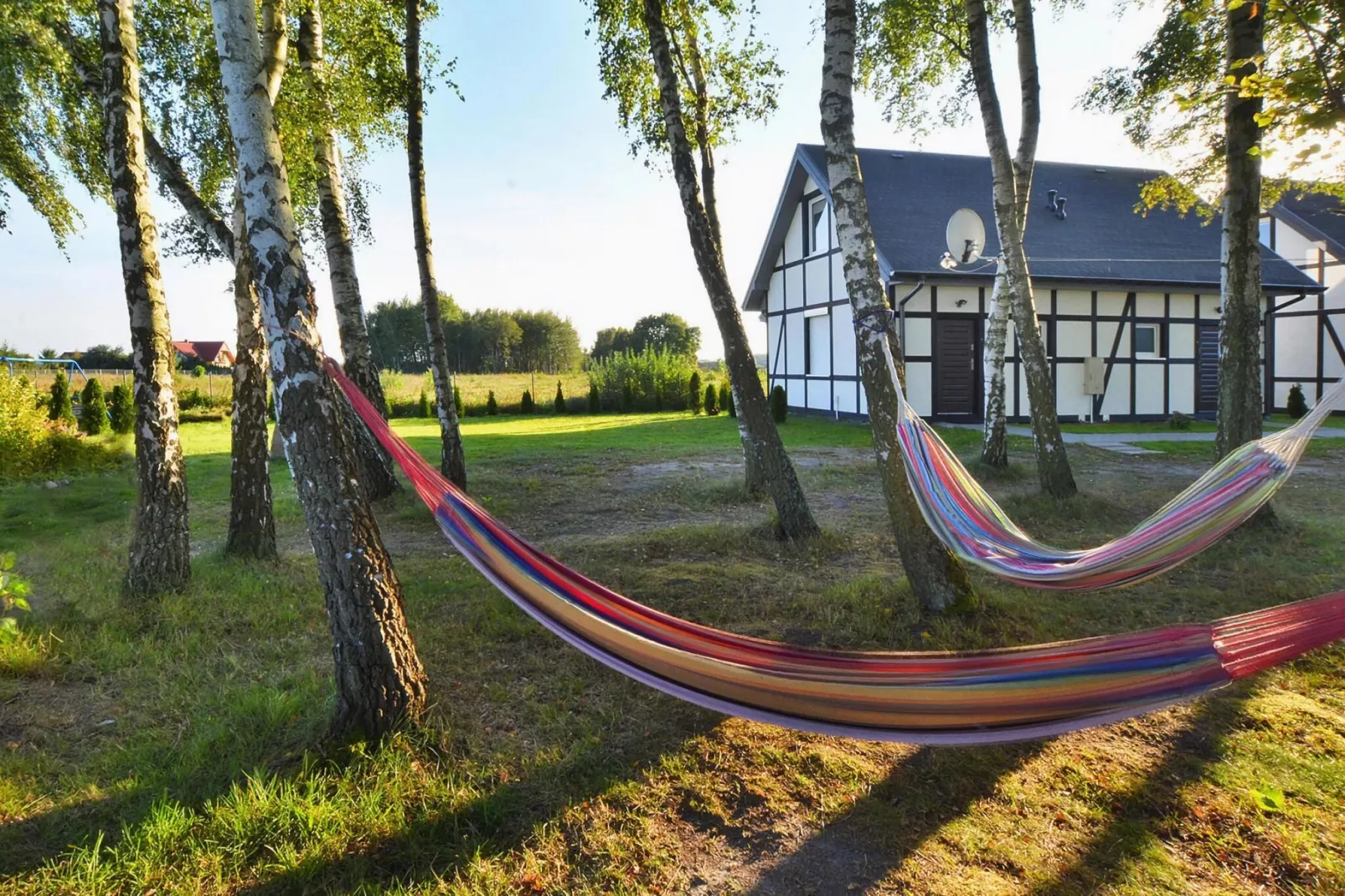 Piętrowy dom wakacyjny z tarasem 40 m2 dla 5 osób Jarosławiec-Gardens summer