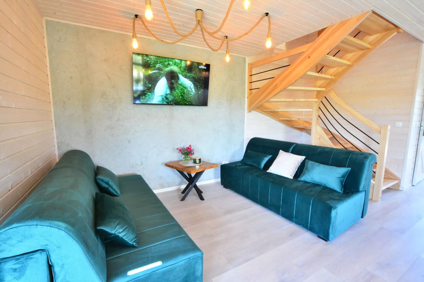Domy wakacyjne z saunami Sulechowo-Living room