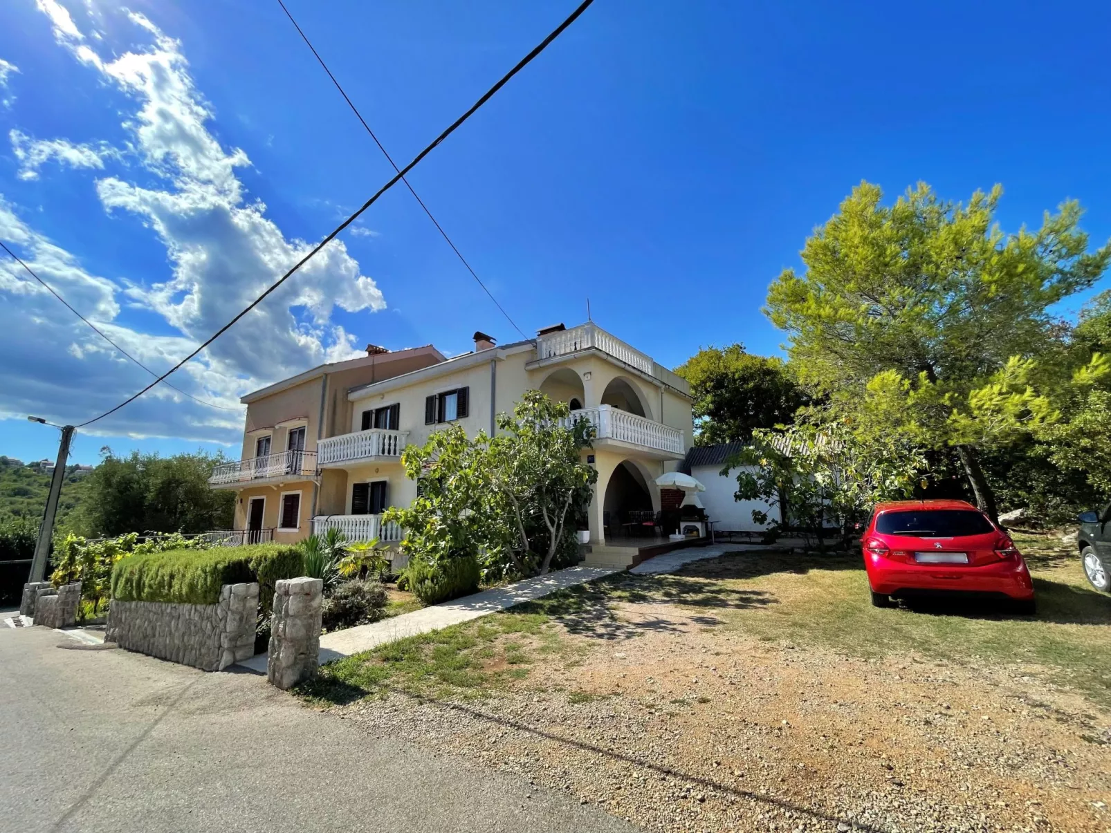 Apartment Brebric - 540 Meter vom Meer - Dehors