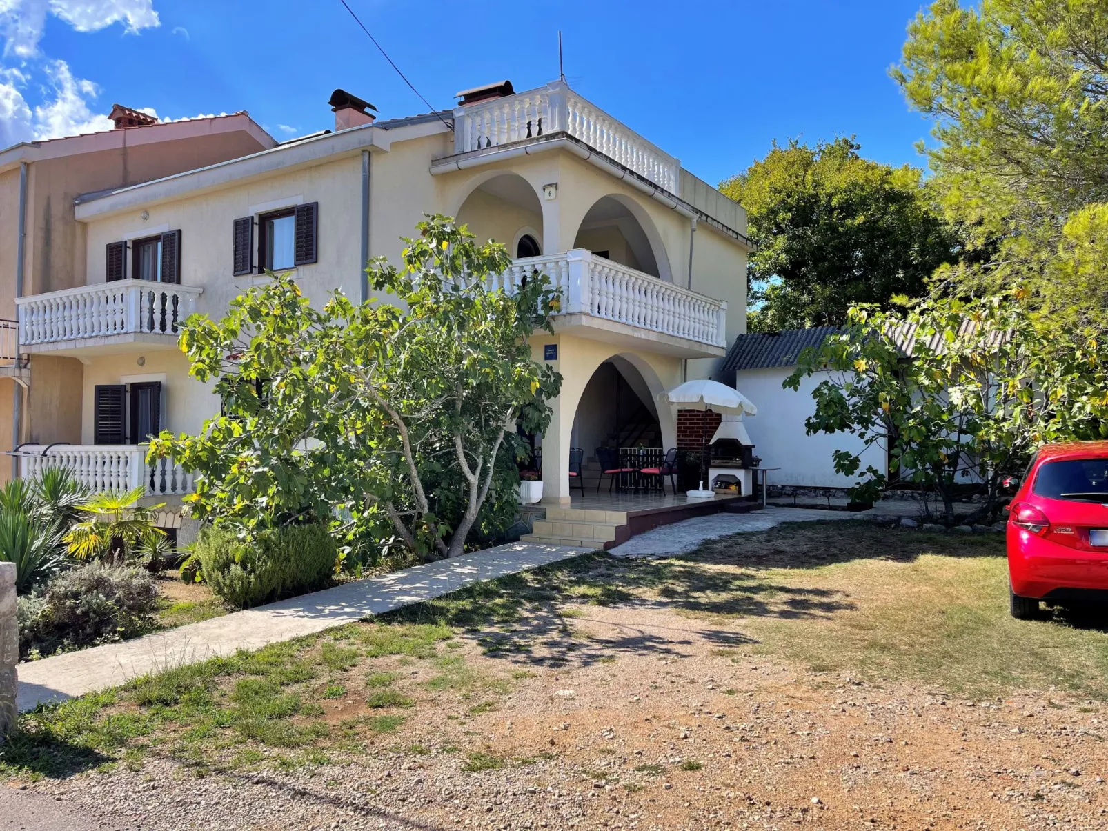 Apartment Brebric - 540 Meter vom Meer - Dehors