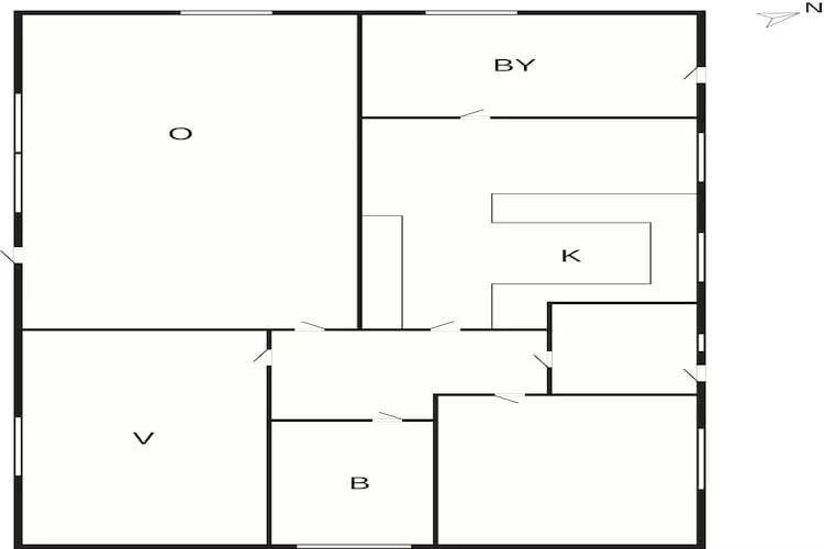 4 person holiday home in Nørre Nebel - Floor plan