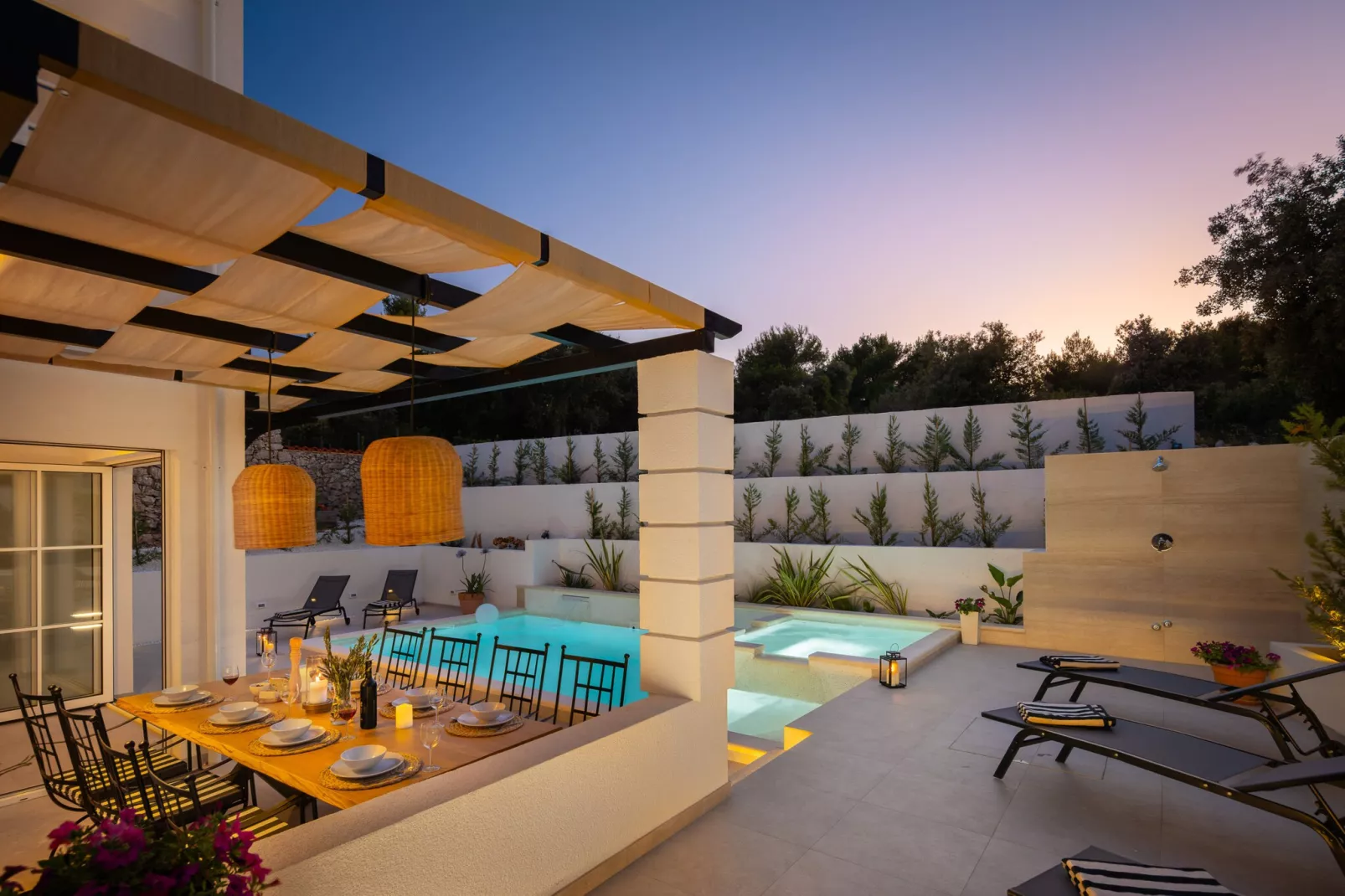 Villa Verde Ražanj with heated pool - Terrace